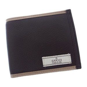 Authentic Gucci Wallet Purse Bifold Logo Brown Beige Woman  Used